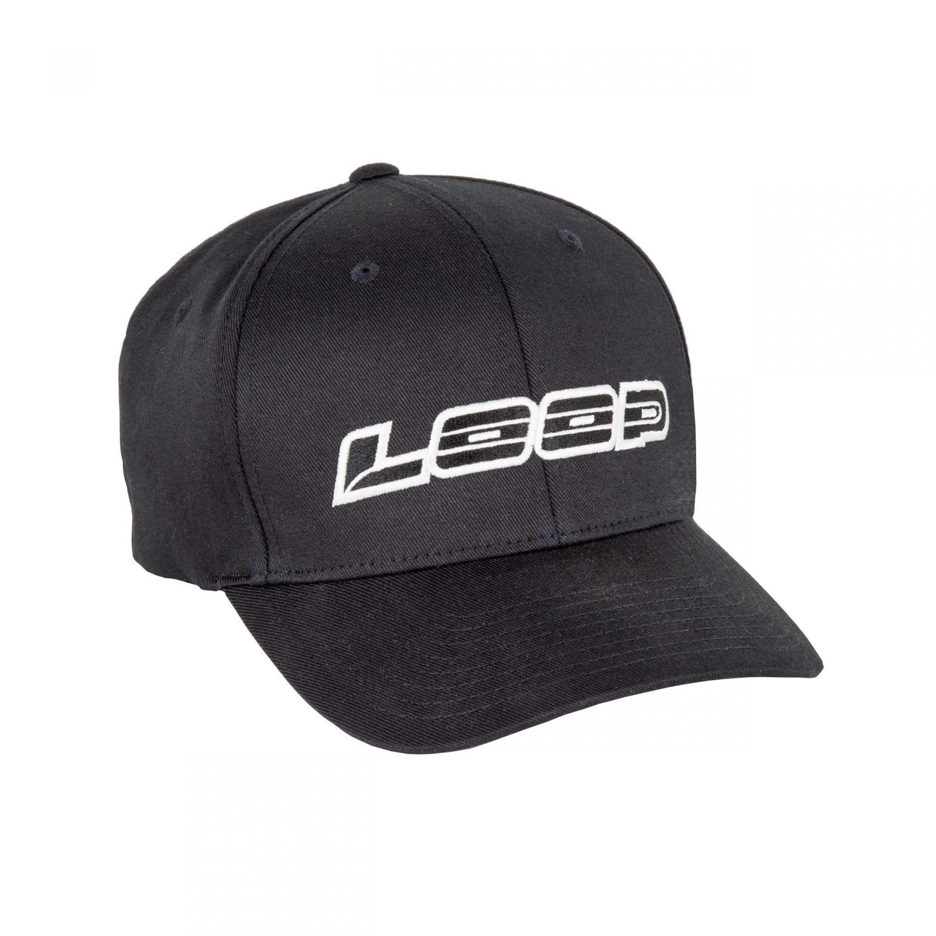Loop Logo Flexfit Cap Black - Pacific Rivers Outfitting Company